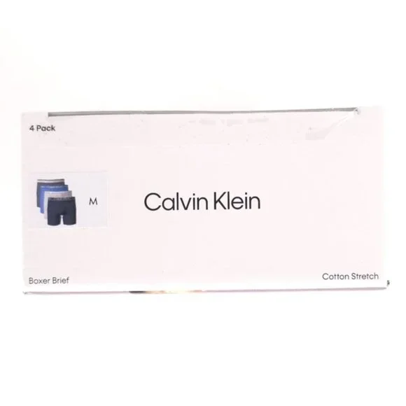 CALVIN KLEIN 4 Pack Boxer Brief Cotton Stretch NP2428R-462 Size MEDIUM